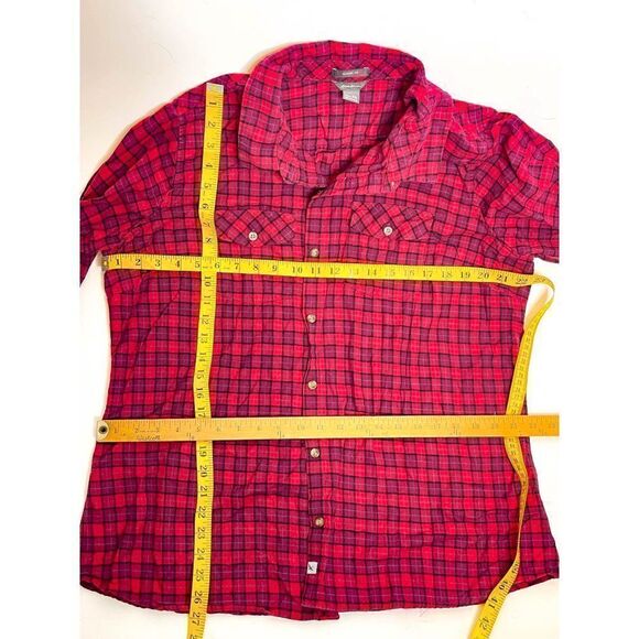 Eddie Bauer Plaid Shirt Classic Fit Red Long Sleeve 2XL - Picture 3 of 3